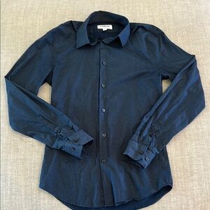 Express Extra Slim XS Navy Button Down Dress Shirt